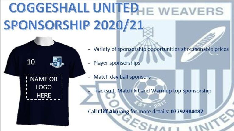 Sponsor Coggeshall United This Season!
